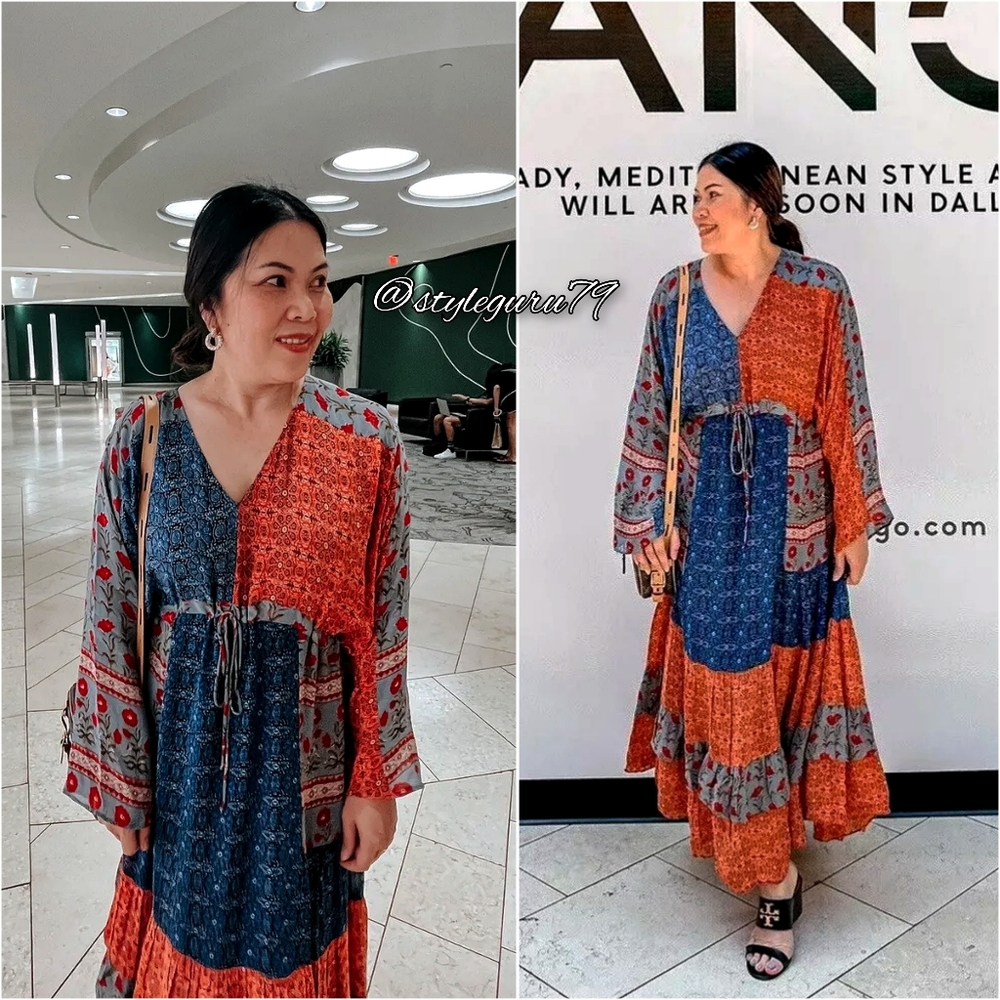 NWT, ZARA, Patchwork Printed Midi Dress - Picture 5 of 7